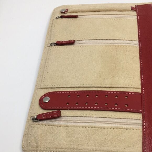 Vanbrock Red Faux Leather Travel Jewelry Case - Picture 6 of 16